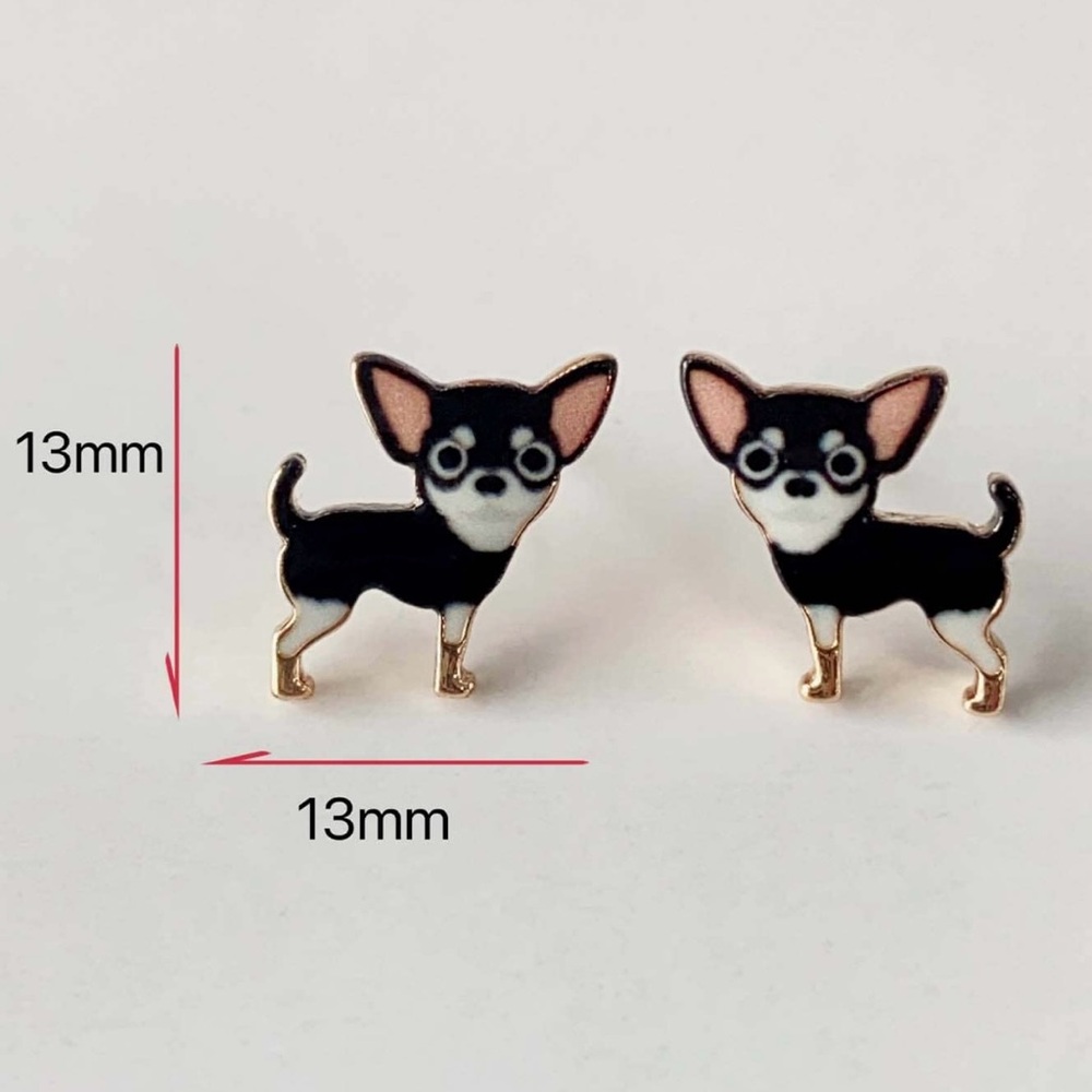 Pair of Puppy Stud Earrings